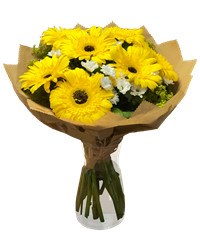 bouquet of chrysanthemums roses and gerberas
