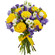 bouquet of yellow roses and irises. Istanbul